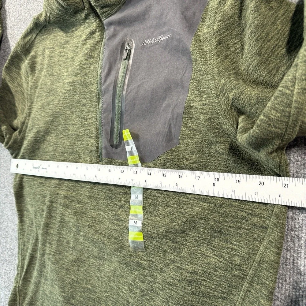 Eddie‎ Bauer Jacket Mens Medium Green Cloud Layer Pro Quarter Zip Mock Collar